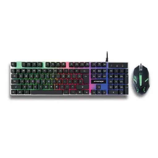 [847330076] Speedex USB 2.0 Keyboard and Mouse Combo with Multicolor LED Backlight